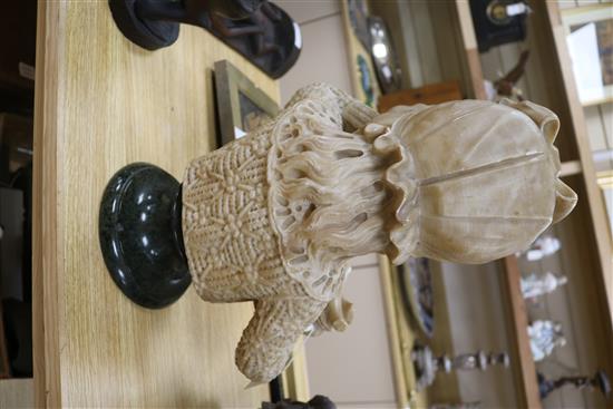 A bust of a crying girl height 46cm
